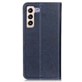 Pikkukuva 2 / 6: Lompakko-style Aitoa Nahkaa Läppäkotelo For Samsung Galaxy S23 Plus - Sininen Blue