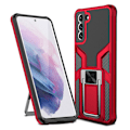 Pikkukuva 1 / 2: Shockproof Hybrid Suojakuori With Kickstand For Samsung Galaxy S21 Plus - Punainen Red
