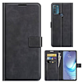 Miniatyrbillede 1 af 2: Wallet-style Læder Etui til Motorola Moto G50 - Sort Black