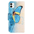 Miniatyrbillede 2 af 2: Wonderland Samsung Galaxy A04 Flip Etui - Blå Sommerfugl Blue