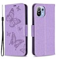 Miniatyrbillede 1 af 2: Sommerfugl Xiaomi 11 Lite 5g Ne / Mi 11 Lite 5g / 11 Lite Flip Etui - Lilla Purple