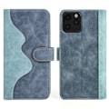 Miniatyrbild 1 av 2: Tvåfärgat iPhone 11 Pro Max fodral i läder - Blå Blå