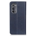 Pikkukuva 2 / 2: Lompakko-style Aitoa Nahkaa Läppäkotelo For Motorola Moto Edge 2022 - Sininen Blue