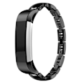 Miniatyrbild 1 av 2: Fitbit Alta HR urlänk legeringsmaterial X-form strasstenar - Svart Svart