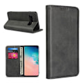 Miniatyrbillede 1 af 2: Samsung Galaxy S10 auto-absorberet læderetui - Sort Black