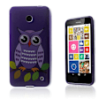 Miniatyrbillede 1 af 2: Westergaard cover til Nokia Lumia 630 - Nuttet lilla ugle Purple