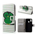 Miniatyrbillede 1 af 2: Huawei P20 Lite Printet Mønster PU læder flip etui - Grøn ugle sover Multicolor