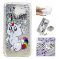 Miniatyrbillede 1 af 2: Samsung Galaxy J4 (2018) ophøjet mønster kviksands etui - Jeg er en Katte-Enhjørning Multicolor