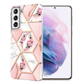 Miniatyrbillede 1 af 2: Marble design Samsung Galaxy S21 Plus 5G cover - Pink Marmor / Blomst Multicolor