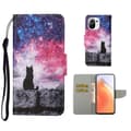 Pikkukuva 1 / 2: Wonderland Xiaomi Mi 11 flip kuoret - Kissa Multicolor