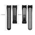Miniatyrbillede 2 af 3: Samsung Galaxy Watch 5 (44mm) / (40mm) / 4 (44mm) / (40mm) dobbeltfarvet silikone urrem - Sort / Gul Yellow