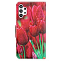 Miniatyrbillede 2 af 2: Wonderland Samsung Galaxy M32 5G / Samsung Galaxy A32 flip etui - Tulipan Red
