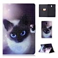 Miniatyrbild 1 av 2: Samsung Galaxy Tab A 10.5 mönstrat flipfodral i läder - Katt multifärg