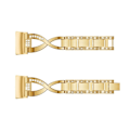 Miniatyrbillede 2 af 2: Fitbit Charge 3 X-formet urrem med rhinsten - guld Gold