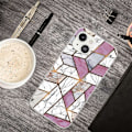 Miniatyrbillede 2 af 2: Marble design iPhone 14 Plus cover - Rose / Hvid / Grå Marmor Multicolor