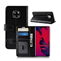 Miniatyrbillede 1 af 2: Huawei Mate 20 Pro mobiletui i kunstlæder med pung og Crazy Horse tekstur - Sort Black
