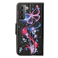 Pikkukuva 2 / 2: Wonderland Samsung Galaxy S23 Plus Läppäkotelo - Fluorescent Butterflies Multicolor