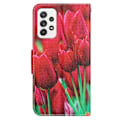Pikkukuva 2 / 2: Wonderland Samsung Galaxy A52s 5G / A52 5g / A52 Läppäkotelo - Tulip Red