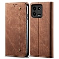 Pikkukuva 1 / 2: Jeans Xiaomi 13 Pro Läppäkotelo - Kahvi Brown