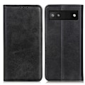 Pikkukuva 1 / 2: Lompakko-style Aitoa Nahkaa Läppäkotelo For Google Pixel 6a - Musta Black