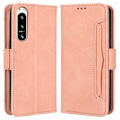 Miniatyrbillede 1 af 2: Stilfuldt Læder Etui med Pung til Sony Xperia 5 Iv - Lyserød Pink