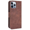 Miniatyrbillede 2 af 2: Moderne iPhone 14 Pro Max læderetui med pung - Brun Brown