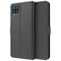 Miniatyrbillede 1 af 2: Glat og tyndt Premium Pu Læder Etui til Samsung Galaxy A12 5G - Sort Black
