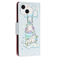 Miniatyrbillede 2 af 6: Wonderland iPhone 14 flip etui - To Heste Multicolor