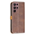 Miniatyrbild 2 av 2: BINFEN tvåfärgat läder Samsung Galaxy S22 Ultra fodral - Brun Brun