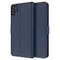 Miniatyrbillede 1 af 6: Glat og tyndt premium Samsung Galaxy S23 Ultra læderetui - Blå Blue