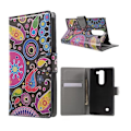 Miniatyrbillede 1 af 2: Moberg LG G4c Læder Etui Med Kortholder - Paisley Blomster Multicolor