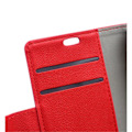 Miniatyrbillede 2 af 2: Læder-etui til HTC Desire 530 med kortholder - Rød Red