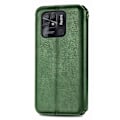 Pikkukuva 2 / 2: Nahkakotelo With A Stylish Rhombus Imprint For Xiaomi Redmi 10C - Vihreä Green