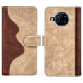Miniatyrbillede 1 af 2: To Farvet Læder Flip Case til Nokia X100 - Gul Yellow