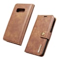 Miniatyrbillede 1 af 2: DG.MING Samsung Galaxy S10e 2-i-1 split læderetui - Brun Brown