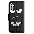 Miniatyrbillede 2 af 2: Wonderland Samsung Galaxy A14 Flip Etui - Don't Touch My Phone Black