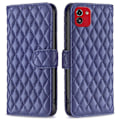 Miniatyrbillede 1 af 2: Rhombus mat Samsung Galaxy A03 flip etui - Blå Blue