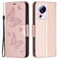 Miniatyrbild 1 av 6: Butterfly läder Xiaomi 13 Lite / Xiaomi Civi 2 fodral - Rosa Rosa