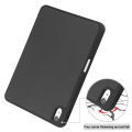 Miniatyrbillede 4 af 6: iPad 10.9 (2022) Tablet-etui i vegansk læder Tri-fold Stand Auto Wake / Sleep Beskyttelsescover med penneplads - Sort Black