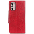 Miniatyrbillede 2 af 2: Alpha Motorola Moto G42 læder flip etui - Rød Red