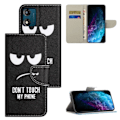 Miniatyrbillede 2 af 2: Wonderland Motorola Moto E13 Flip Etui - Don't Touch My Phone Black