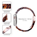 Pikkukuva 2 / 2: 3 helmen hartsityylinen kellohihna kirkkaalla suojuksella Apple Watch Series 3/2/1 42mm - Kilpikonnankuori Väri Brown