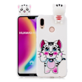 Miniatyrbillede 1 af 2: Huawei P20 Lite mobiletui i silikone og plastik med 3D print - Tiger Multicolor