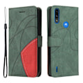 Miniatyrbillede 1 af 2: Tekstureret Læder Etui med Strop TilMotorola Moto E7i Power / E7 Power - Grøn Green