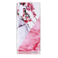 Miniatyrbild 2 av 2: Marmormotiv Samsung Galaxy Note 10 skal - Blommig Marmor multifärg