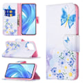 Pikkukuva 2 / 2: Wonderland Xiaomi 11 Lite 5g Ne / Mi 11 Lite 5g / 11 Lite Läppäkotelo - Sininen Perhonen And Flowers Pink