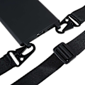 Miniatyrbillede 4 af 5: Tyndt TPU-etui med mat finish og justerbar strop til Samsung Galaxy S22 Ultra - Sort Black