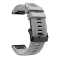 Pikkukuva 2 / 2: Garmin Fenix 5 joustava silikoninen ranneke - Harmaa Silver grey