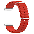 Miniatyrbillede 2 af 2: Fitbit Sense 2 / Versa 4 / 3 ocean band style urrem - Rød Red