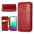 Pikkukuva 1 / 2: Nahkakotelo With A Stylish Rhombus Imprint For Samsung Galaxy A02 - Punainen Red
